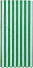 Green and White Striped Tablecloth