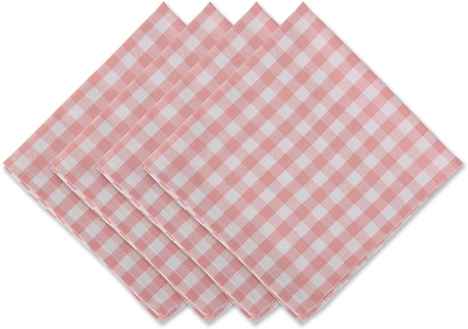 Napkin Set, Pink and White Napkin Set, 4 Piece