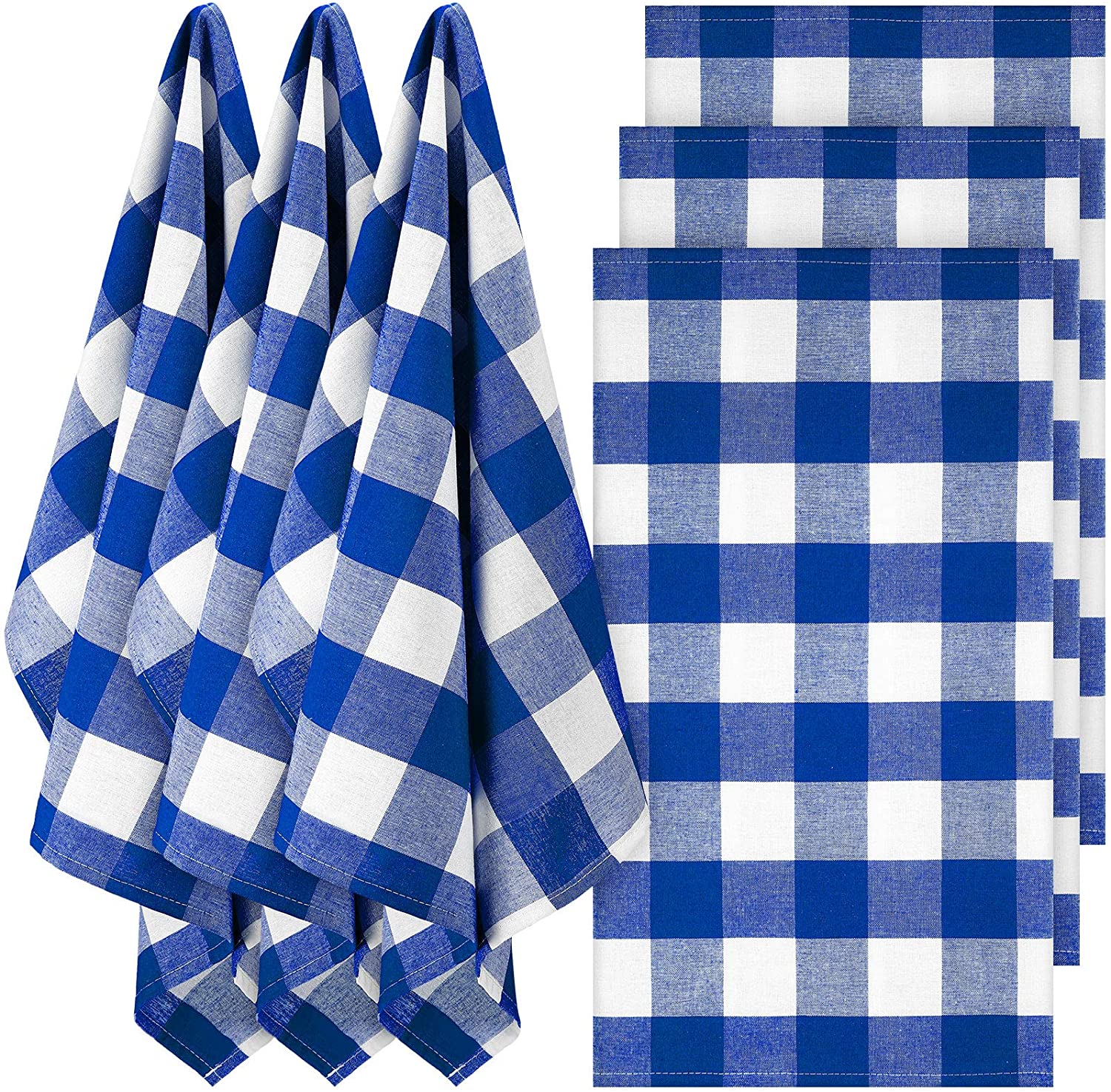 Dish Napkins, Xmas 18 x 28 Blue and white