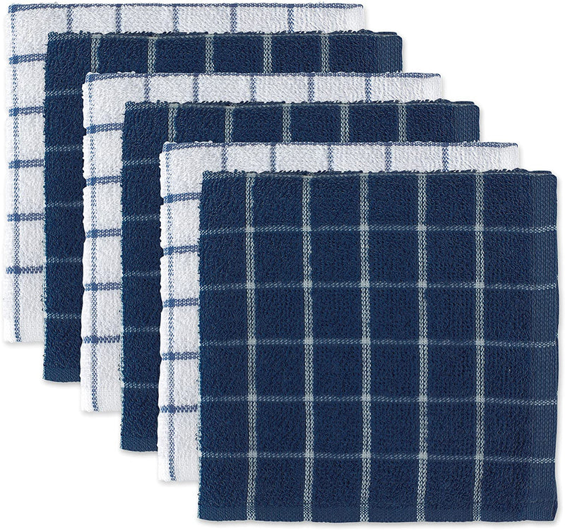 Dishcloth Set, 12x12, Nautical Blue, 6 Piece