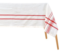 Black and White Striped Tablecloth